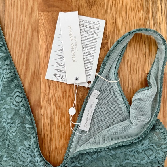 NWT New Jonathan Simkhai Ocean Standard Afton Lace Bodysuit Sz S - Picture 2 of 5